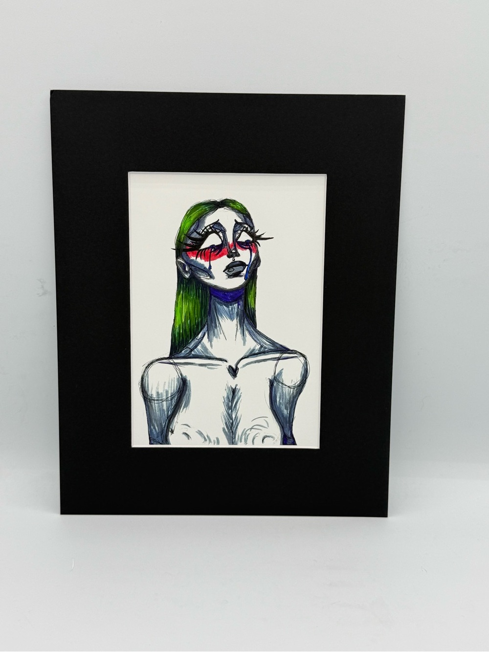 8”x10” matted print of a woman